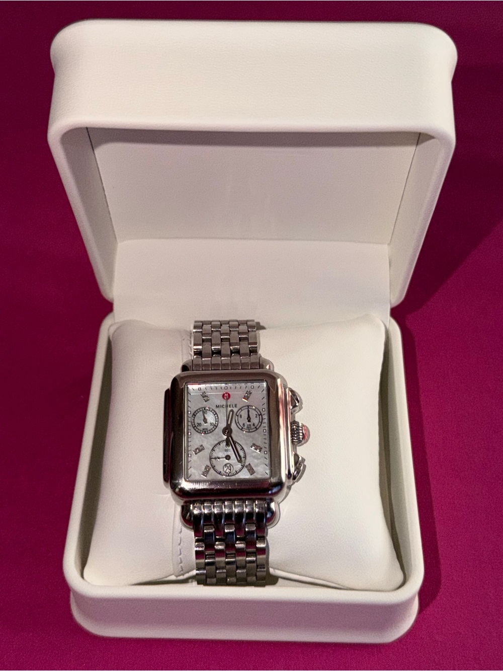 Michele Deco Stainless Steel Women Watch - Silver